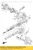 2715638F00, Suzuki, joint, entraînement final suzuki lt a 400 500 2002 2003, Nouveau