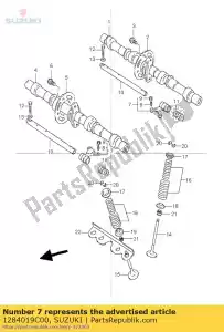 Suzuki 1284019C00 válvula de compensação de braço - Lado inferior