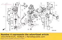 Aqui você pode pedir o conjunto superior em Honda , com o número da peça 16014KW3024: