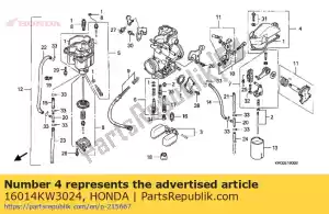 Honda 16014KW3024 conjunto superior - Lado inferior