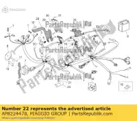 AP8224478, Piaggio Group, Sensore di pressione aprilia scarabeo sr zd4te 50 2000 2001 2002 2003 2004 2016 2017 2018 2019, Nuovo