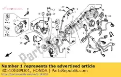 coil comp., ontsteking (tec van Honda, met onderdeel nummer 30510GGPD01, bestel je hier online: