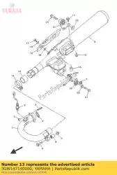 Ici, vous pouvez commander le joint, silencieux auprès de Yamaha , avec le numéro de pièce 3GW147140000: