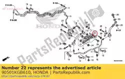 Ici, vous pouvez commander le col, r. Fr. Couverture auprès de Honda , avec le numéro de pièce 90501KGB610: