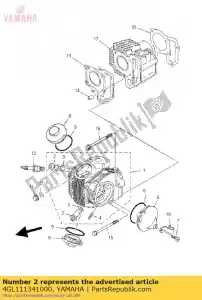 yamaha 4GL111341000 gids, uitlaatklep - Onderkant