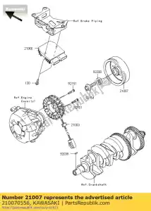 kawasaki 210070556 rotor klz1000acf - Dół