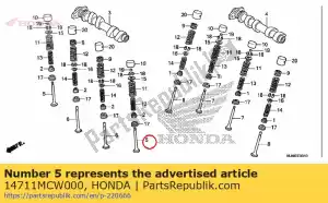 Honda 14711MCW000 valve a, in. - Bottom side