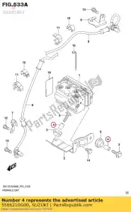 suzuki 5566210G00 espaçador, hidr unt - Lado inferior