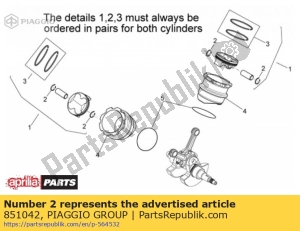 aprilia 851042 stop ring - Bovenkant