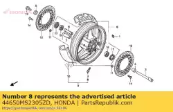 Here you can order the wheel set*nh206m* from Honda, with part number 44650MS2305ZD: