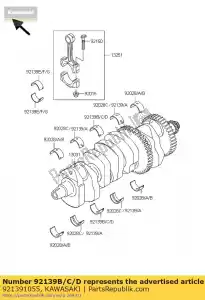 kawasaki 921391055 bushing,crank,#3,brow zx1200-a - Bottom side