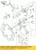 1409115236C, Kawasaki, copertina, disco posteriore, ebano kawasaki kx  f klx r kx250f kx450f klx450r klx450 kx250 kx450 kx250x kx450x 450 250 , Nuovo