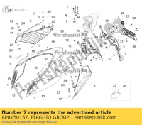 AP8150157, Aprilia, vite a testa esagonale m6x60, Nuovo