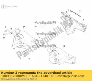 Piaggio Group 1B003526000MD cubierta posterior - Lado inferior