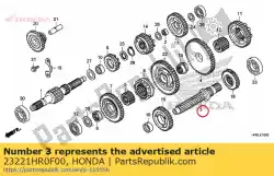 Aquí puede pedir eje secundario de Honda , con el número de pieza 23221HR0F00: