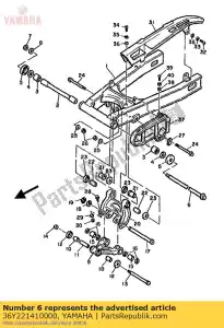 Yamaha 36Y221410000 shaft, pivot - Bottom side