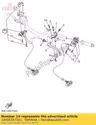 Ici, vous pouvez commander le interrupteur, poignée 2 auprès de Yamaha , avec le numéro de pièce 1WS8397501: