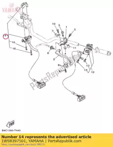 yamaha 1WS8397501 interrupteur, poignée 2 - La partie au fond