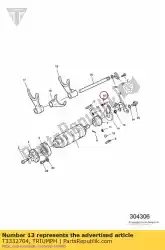 Aquí puede pedir tornillo torx m6 x 14 de Triumph , con el número de pieza T3332704: