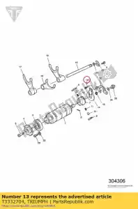 triumph T3332704 schroef torx m6 x 14 - Onderkant