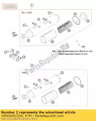 Ici, vous pouvez commander le silencieux 250-520 sparky 02 auprès de KTM , avec le numéro de pièce 59005082200: