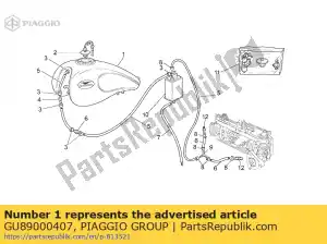 Piaggio Group GU89000407 serbatoio di carburante. red / chrome - Il fondo