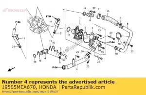 Honda 19505MEA670 joint, eau (fr-r - La partie au fond