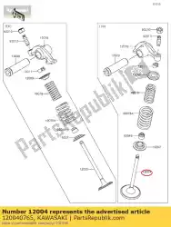 Here you can order the 01 valve-intake from Kawasaki, with part number 120040765: