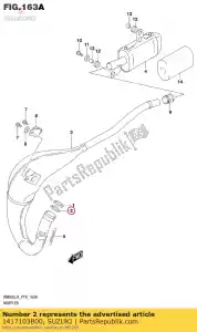 suzuki 1417103B00 o ring,exhaust - Bottom side