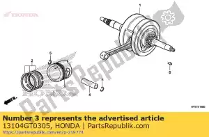 Honda 13104GT0305 pistão o.s.0.75 - Lado inferior