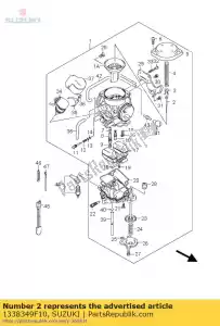 Suzuki 1338349F10 naald, jet uh1 - Onderkant