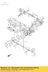 Aqui você pode pedir o tubo em Suzuki , com o número da peça 1368547H20: