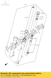 Ici, vous pouvez commander le ressort, fourche fr auprès de Suzuki , avec le numéro de pièce 5117103H00: