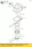 110050112, Kawasaki, cylinder-engine kawasaki klx  r e s t es f d g sf w klx250 klx250r tracker klx250s 250 125 , New