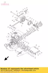 Ici, vous pouvez commander le essieu, roue auprès de Yamaha , avec le numéro de pièce 367253810100: