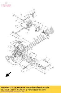 yamaha 367253810100 essieu, roue - La partie au fond