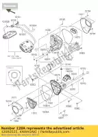 120R0525, Kawasaki, casquillo de perno, 5x25 vn1700c9f kawasaki vn vulcan 1700 2009 2010 2011 2012 2013 2014 2015 2016, Nuevo