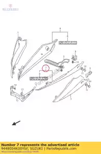 suzuki 9448004K00YSF carenatura, sotto, l - Il fondo