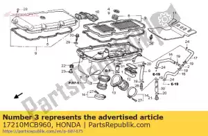 honda 17210MCB960 filtr powietrza - Dół