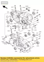 920451345, Kawasaki, Cuscinetto a sfere kx125-k4 kawasaki kx 125 250 1997 1998 1999 2000 2001 2002 2003 2004 2005 2006 2007 2008, Nuovo