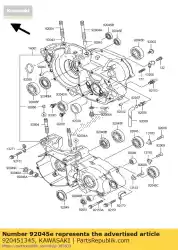 kogellagers kx125-k4 van Kawasaki, met onderdeel nummer 920451345, bestel je hier online: