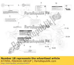 Qui puoi ordinare decalcomania fascia scudo anteriore sinistra da Piaggio Group , con numero parte 677059: