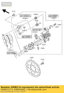 kawasaki 430821273 klocki hamulcowe kvf650-a1 - Dół