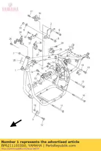 yamaha BP6211101000 frame comp. - Onderkant