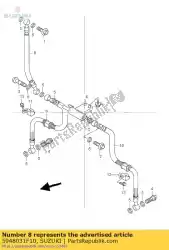 Qui puoi ordinare tubo flessibile anteriore da Suzuki , con numero parte 5948031F10: