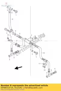 Suzuki 5948031F10 comp de tuyau, avant - La partie au fond