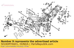 Aqui você pode pedir o corpo frame comp em Honda , com o número da peça 50100MT6601: