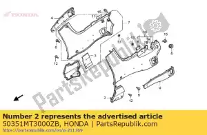 Honda 50351MT3000ZB dekking, l. draaipunt * nh304r * - Onderkant
