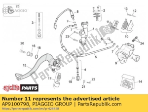aprilia AP9100798 lente - Onderkant