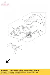 yamaha 5RWH47000000 assy de feu arrière - La partie au fond